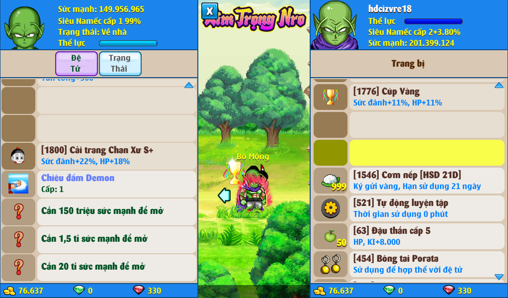 Nick Ngọc Rồng Online VIP giá rẻ, NickDaoQuan.Com, Shop Nick Ngọc Rồng