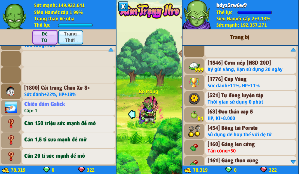 Nick Ngọc Rồng Online VIP giá rẻ, NickDaoQuan.Com, Shop Nick Ngọc Rồng
