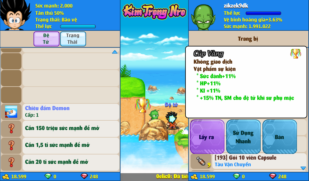 Nick Ngọc Rồng Online VIP giá rẻ, NickDaoQuan.Com, SHOP Ngọc Rồng