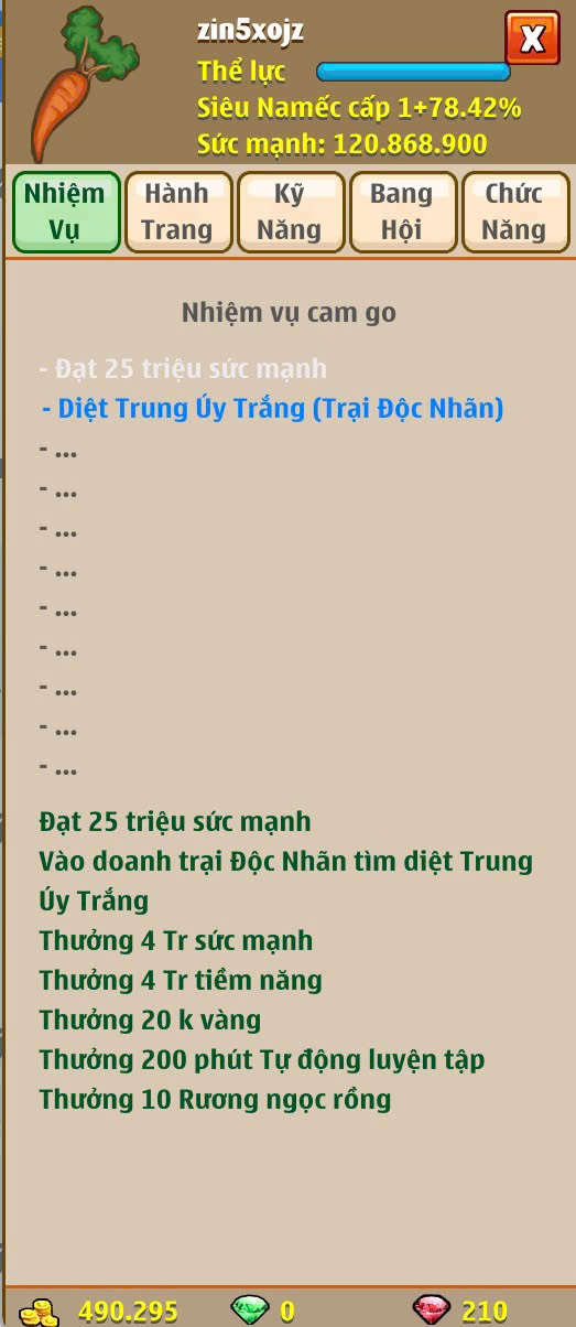 Nick Ngọc Rồng Online VIP giá rẻ, NickDaoQuan.Com, SHOP Ngọc Rồng