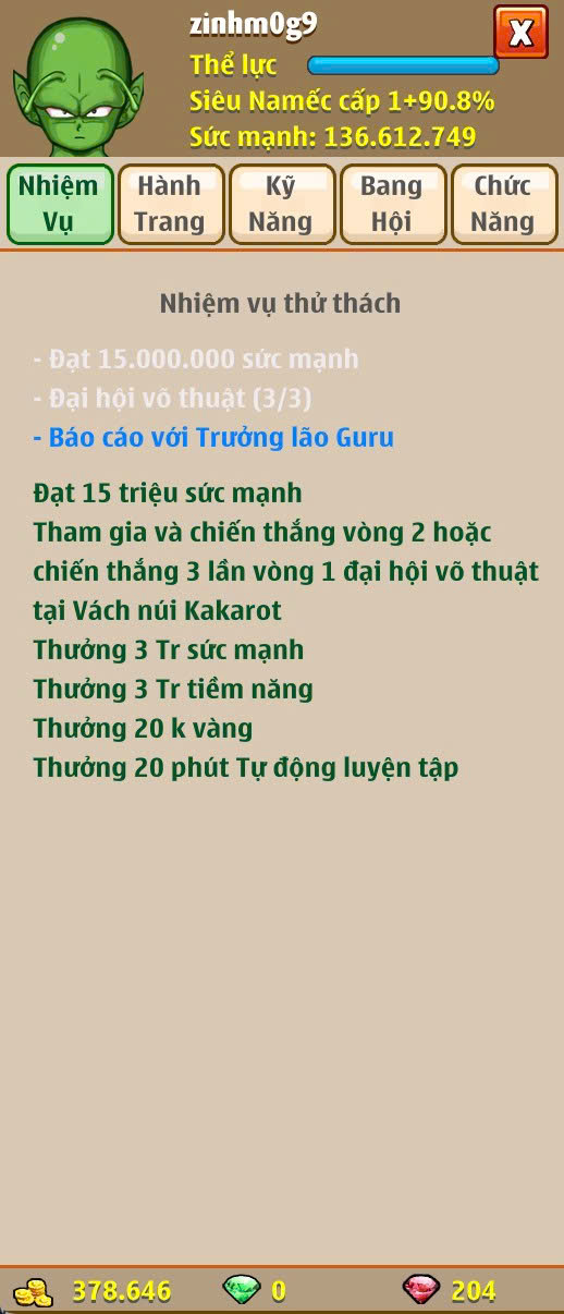 Nick Ngọc Rồng Online VIP giá rẻ, NickDaoQuan.Com, SHOP Ngọc Rồng
