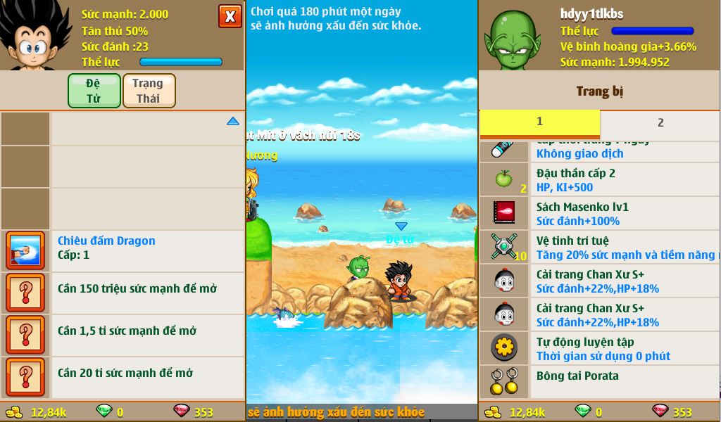 Nick Ngọc Rồng Online VIP giá rẻ, NickDaoQuan.Com, SHOP Ngọc Rồng