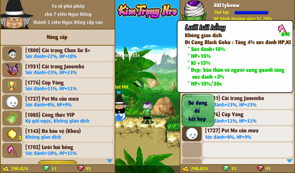 Nick Ngọc Rồng Online VIP giá rẻ, NickDaoQuan.Com, Shop Nick Ngọc Rồng