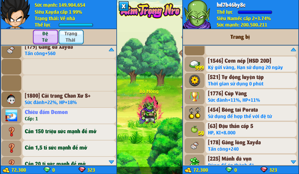 Nick Ngọc Rồng Online VIP giá rẻ, NickDaoQuan.Com, Shop Nick Ngọc Rồng