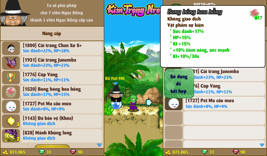 Nick Ngọc Rồng Online VIP giá rẻ, NickDaoQuan.Com, Shop Nick Ngọc Rồng