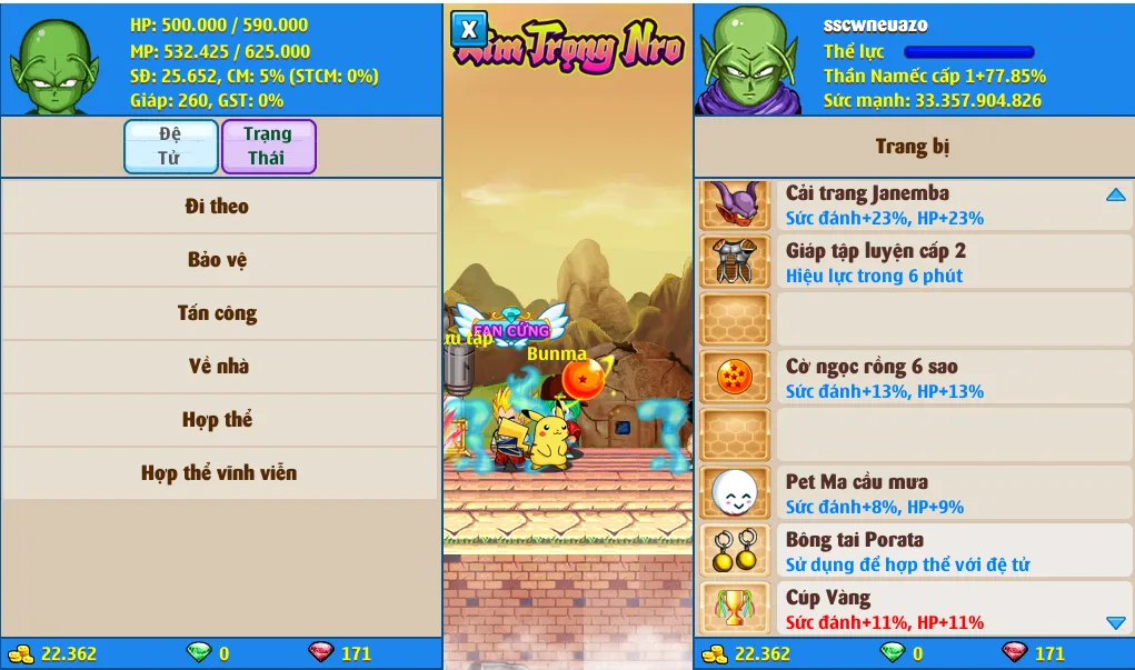 Nick Ngọc Rồng Online VIP giá rẻ, NickDaoQuan.Com, SHOP Ngọc Rồng