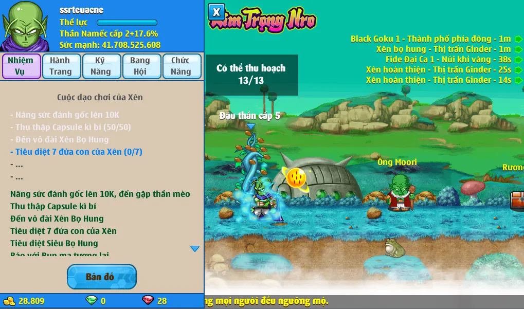 Nick Ngọc Rồng Online VIP giá rẻ, NickDaoQuan.Com, SHOP Ngọc Rồng
