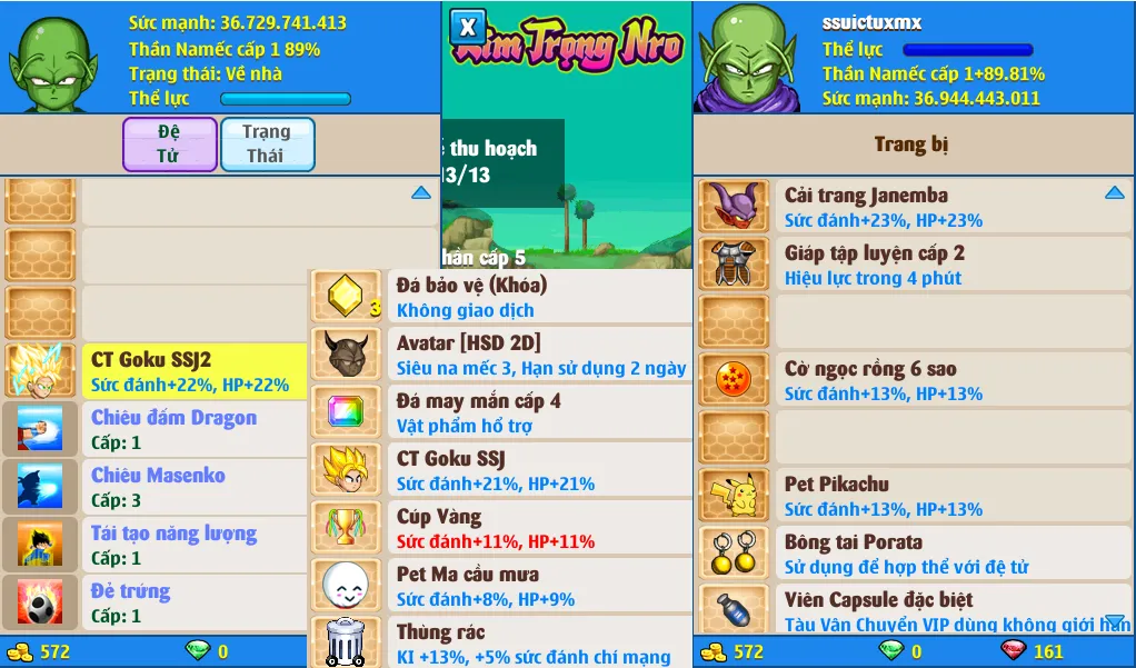 Nick Ngọc Rồng Online VIP giá rẻ, NickDaoQuan.Com, SHOP Ngọc Rồng