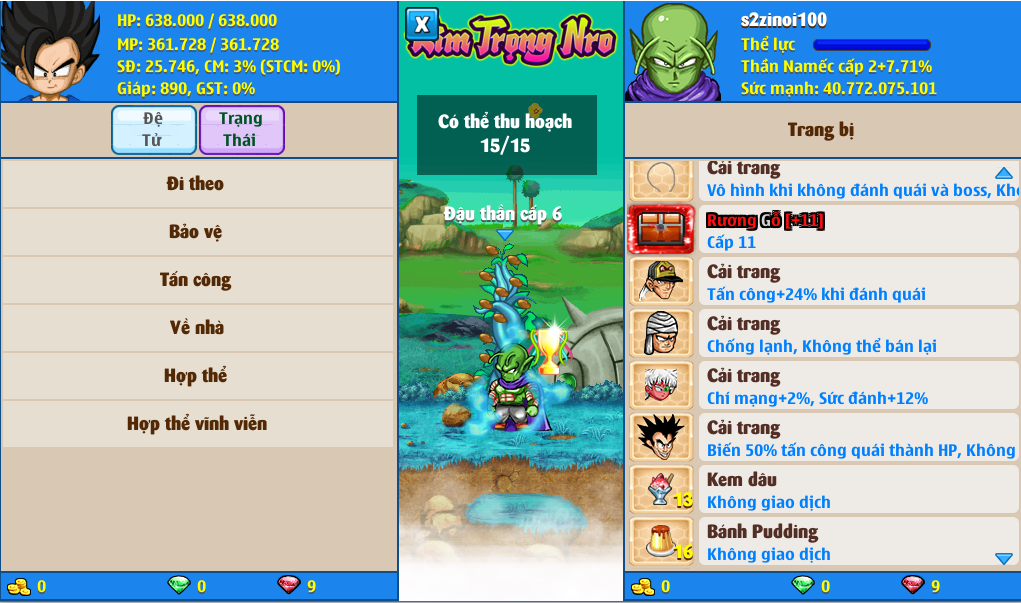Nick Ngọc Rồng Online VIP giá rẻ, NickDaoQuan.Com, SHOP Ngọc Rồng