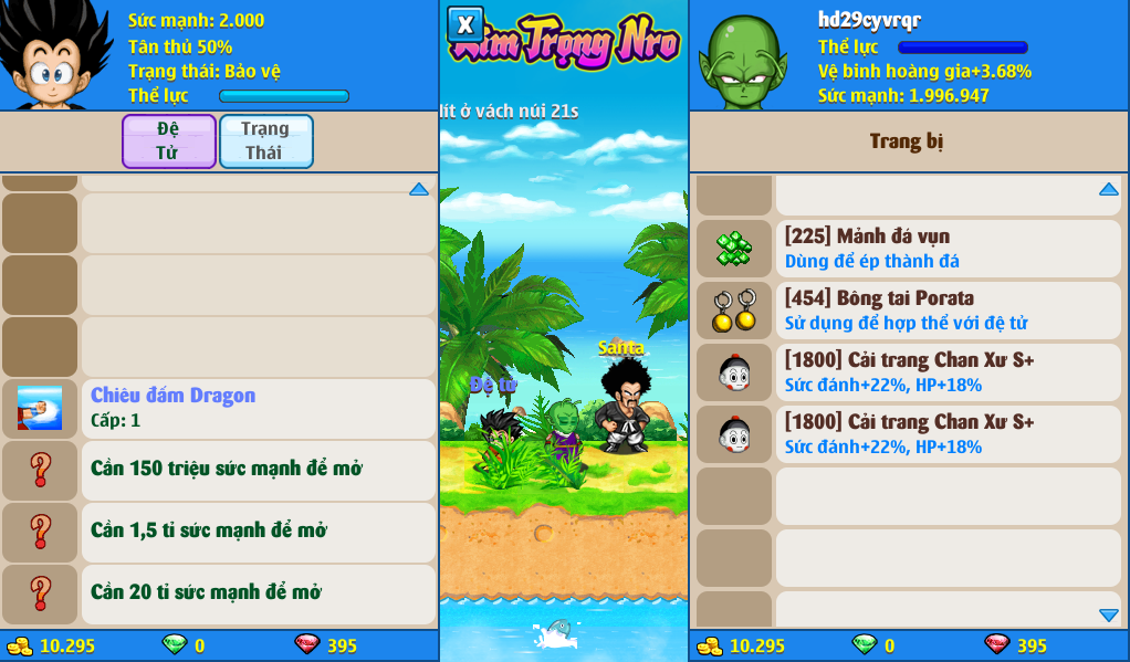 Nick Ngọc Rồng Online VIP giá rẻ, NickDaoQuan.Com, SHOP Ngọc Rồng