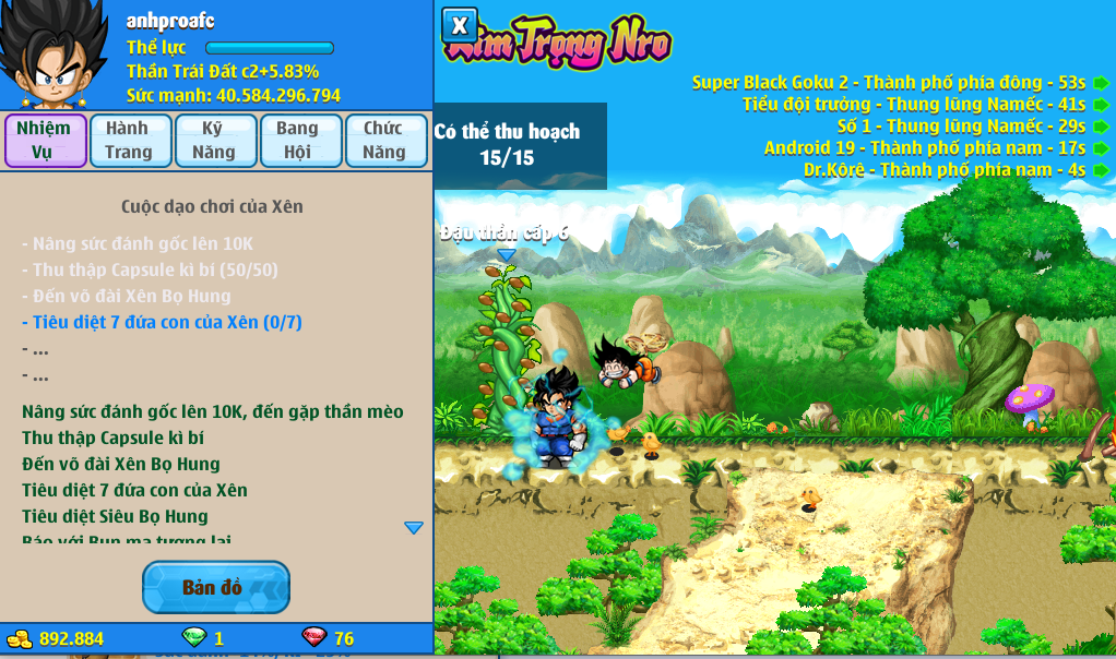 Nick Ngọc Rồng Online VIP giá rẻ, NickDaoQuan.Com, SHOP Ngọc Rồng