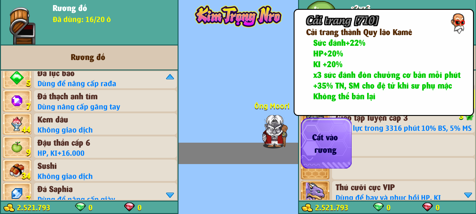 Nick Ngọc Rồng Online VIP giá rẻ, NickDaoQuan.Com, SHOP Ngọc Rồng