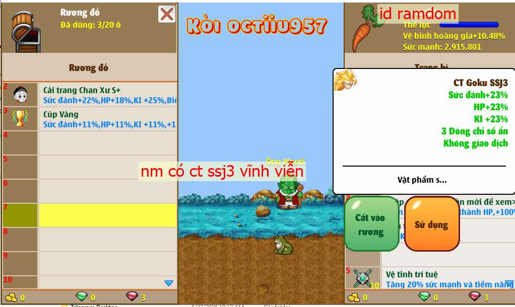 Nick Ngọc Rồng Online VIP giá rẻ, NickDaoQuan.Com, SHOP Ngọc Rồng