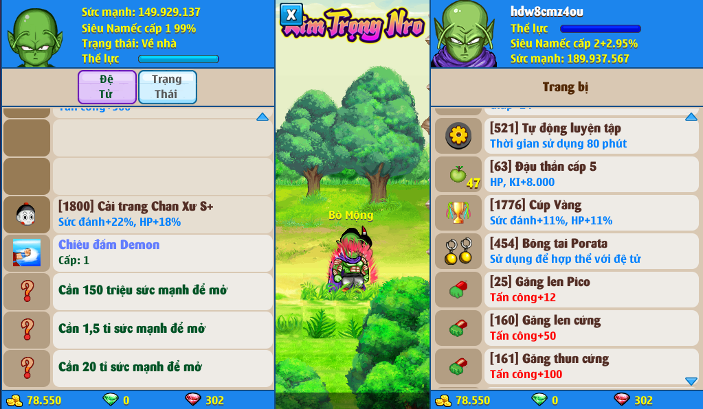 Nick Ngọc Rồng Online VIP giá rẻ, NickDaoQuan.Com, Shop Nick Ngọc Rồng