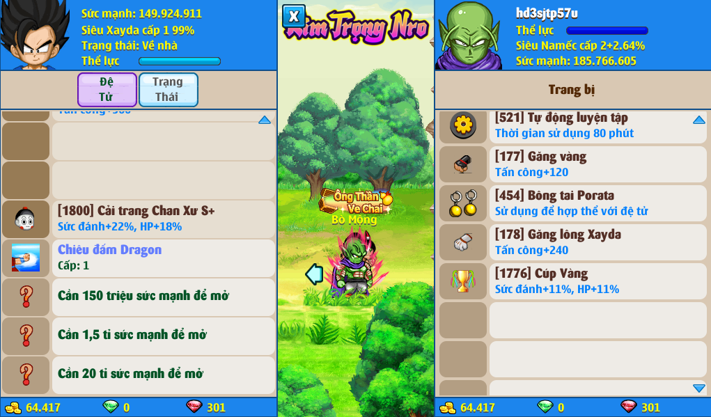Nick Ngọc Rồng Online VIP giá rẻ, NickDaoQuan.Com, Shop Nick Ngọc Rồng