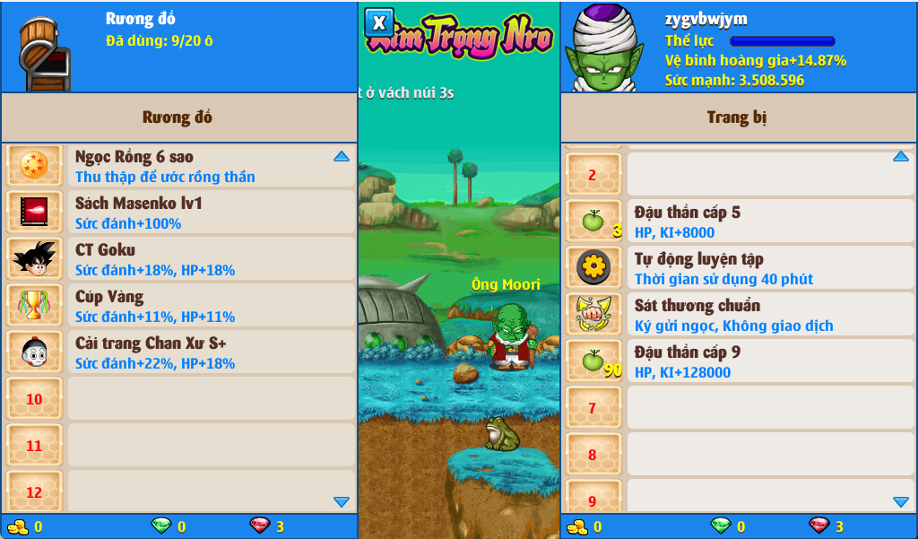 Nick Ngọc Rồng Online VIP giá rẻ, NickDaoQuan.Com, SHOP Ngọc Rồng