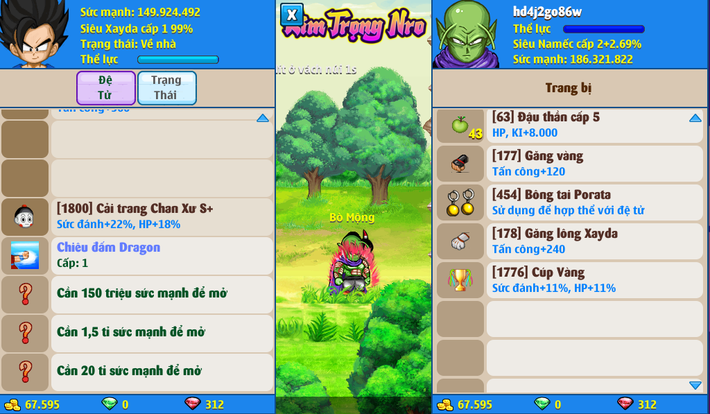 Nick Ngọc Rồng Online VIP giá rẻ, NickDaoQuan.Com, Shop Nick Ngọc Rồng