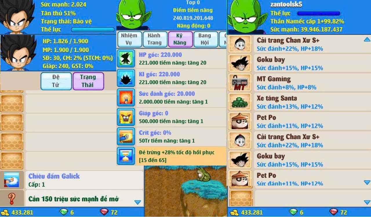 Nick Ngọc Rồng Online VIP giá rẻ, NickDaoQuan.Com, SHOP Ngọc Rồng