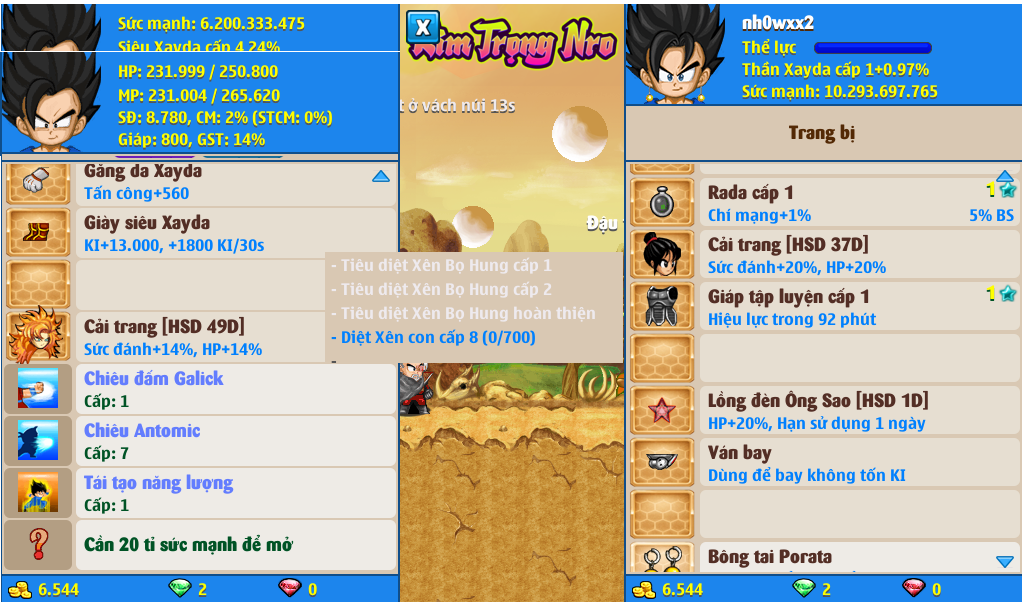 Nick Ngọc Rồng Online VIP giá rẻ, NickDaoQuan.Com, Shop Nick Ngọc Rồng