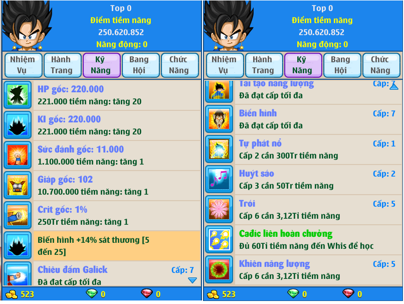 Nick Ngọc Rồng Online VIP giá rẻ, NickDaoQuan.Com, Shop Nick Ngọc Rồng