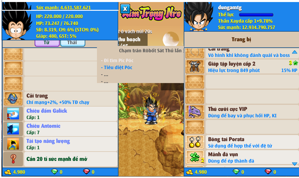 Nick Ngọc Rồng Online VIP giá rẻ, NickDaoQuan.Com, Shop Nick Ngọc Rồng