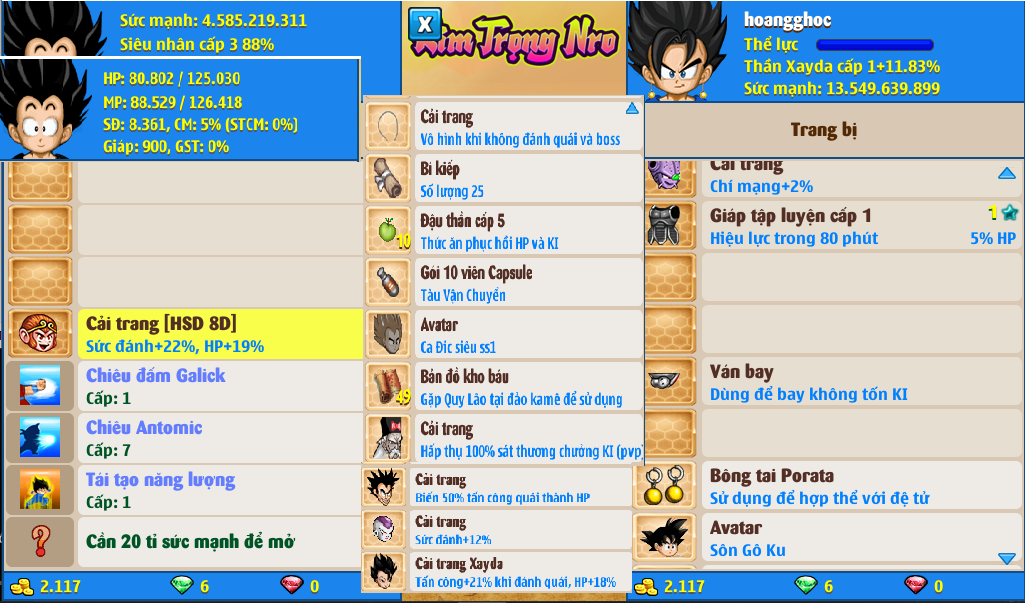 Nick Ngọc Rồng Online VIP giá rẻ, NickDaoQuan.Com, Shop Nick Ngọc Rồng