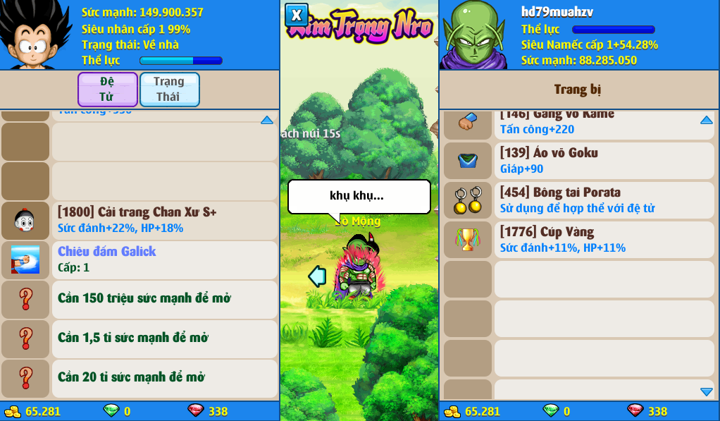 Nick Ngọc Rồng Online VIP giá rẻ, NickDaoQuan.Com, SHOP Ngọc Rồng