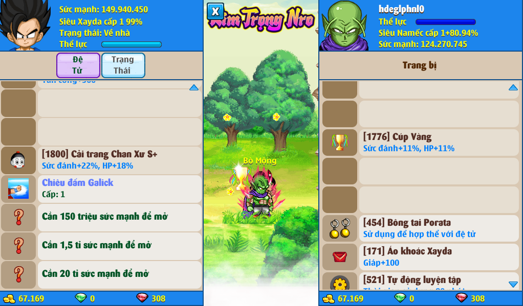 Nick Ngọc Rồng Online VIP giá rẻ, NickDaoQuan.Com, SHOP Ngọc Rồng