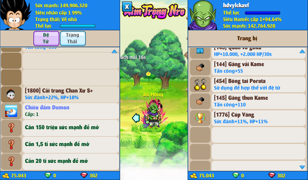 Nick Ngọc Rồng Online VIP giá rẻ, NickDaoQuan.Com, SHOP Ngọc Rồng
