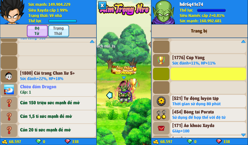 Nick Ngọc Rồng Online VIP giá rẻ, NickDaoQuan.Com, Shop Nick Ngọc Rồng