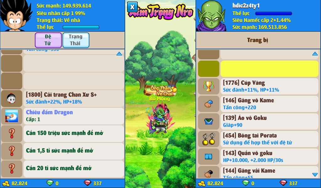 Nick Ngọc Rồng Online VIP giá rẻ, NickDaoQuan.Com, Shop Nick Ngọc Rồng