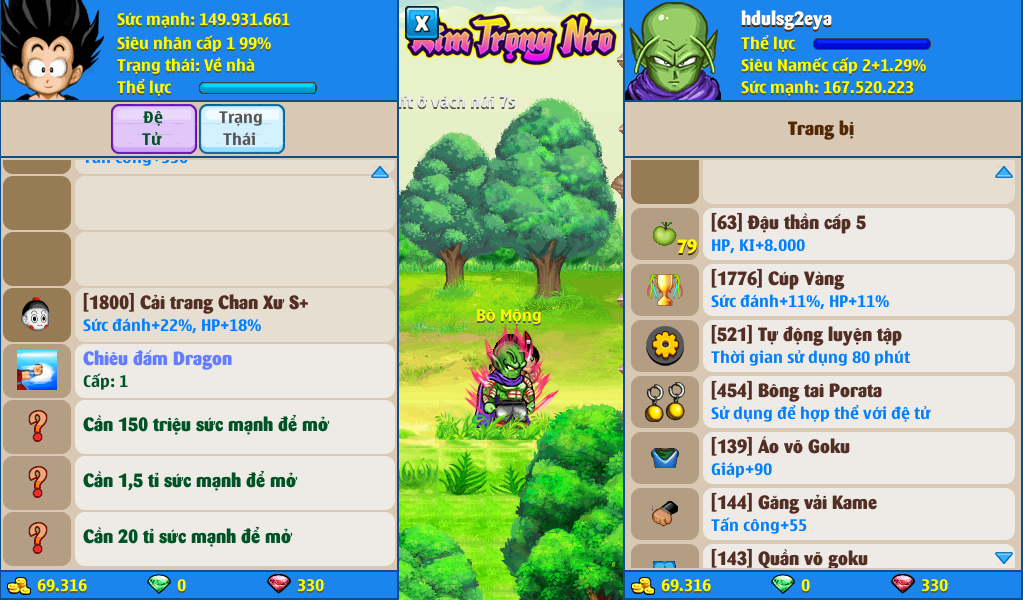 Nick Ngọc Rồng Online VIP giá rẻ, NickDaoQuan.Com, Shop Nick Ngọc Rồng