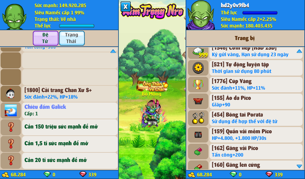 Nick Ngọc Rồng Online VIP giá rẻ, NickDaoQuan.Com, Shop Nick Ngọc Rồng
