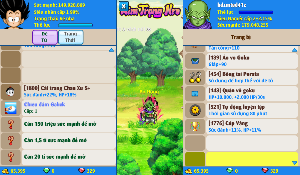 Nick Ngọc Rồng Online VIP giá rẻ, NickDaoQuan.Com, Shop Nick Ngọc Rồng