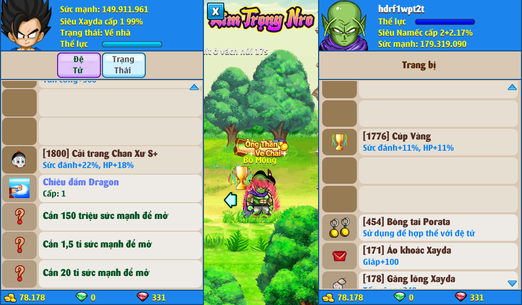 Nick Ngọc Rồng Online VIP giá rẻ, NickDaoQuan.Com, Shop Nick Ngọc Rồng
