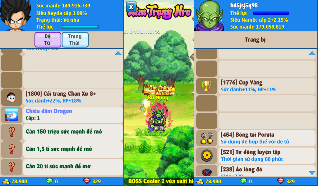 Nick Ngọc Rồng Online VIP giá rẻ, NickDaoQuan.Com, Shop Nick Ngọc Rồng
