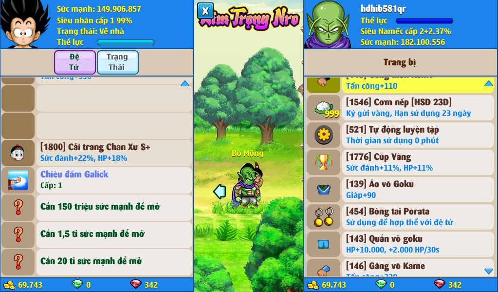 Nick Ngọc Rồng Online VIP giá rẻ, NickDaoQuan.Com, Shop Nick Ngọc Rồng