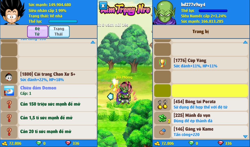 Nick Ngọc Rồng Online VIP giá rẻ, NickDaoQuan.Com, Shop Nick Ngọc Rồng