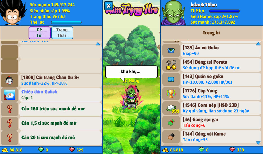 Nick Ngọc Rồng Online VIP giá rẻ, NickDaoQuan.Com, Shop Nick Ngọc Rồng