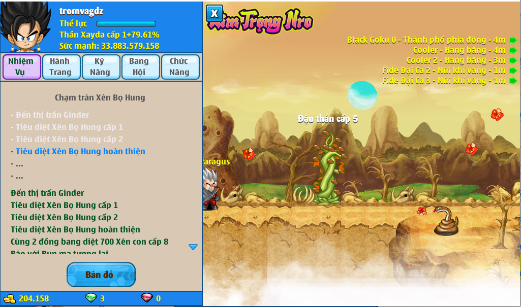 Nick Ngọc Rồng Online VIP giá rẻ, NickDaoQuan.Com, SHOP Ngọc Rồng