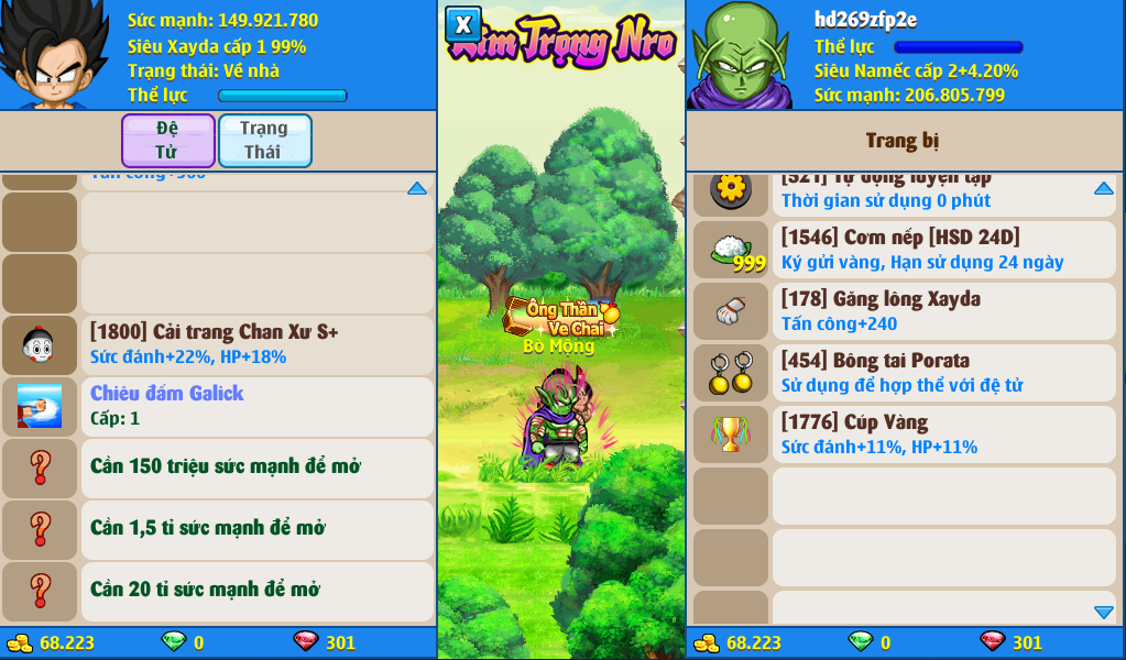 Nick Ngọc Rồng Online VIP giá rẻ, NickDaoQuan.Com, Shop Nick Ngọc Rồng