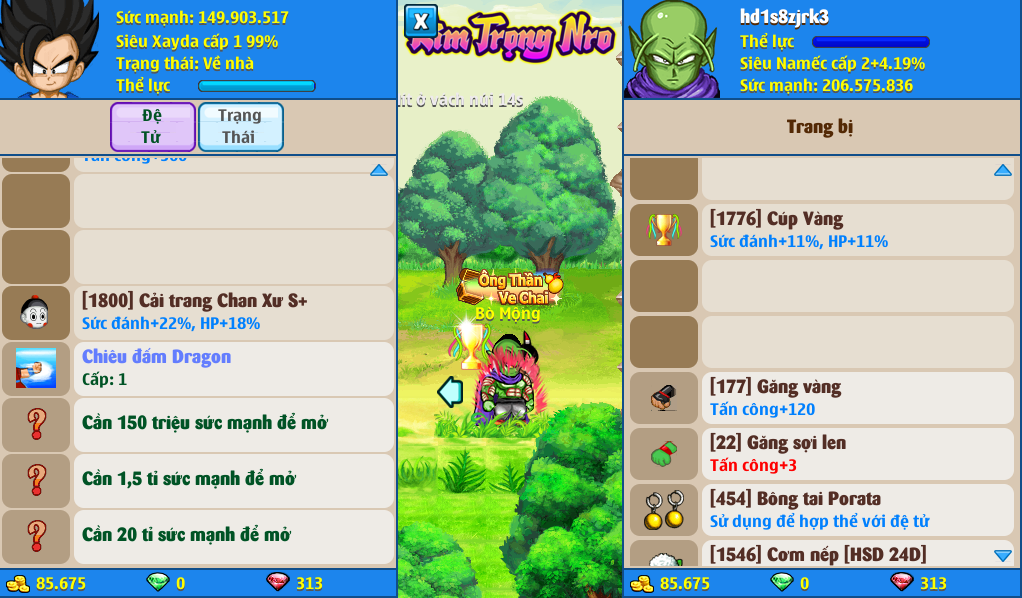 Nick Ngọc Rồng Online VIP giá rẻ, NickDaoQuan.Com, Shop Nick Ngọc Rồng