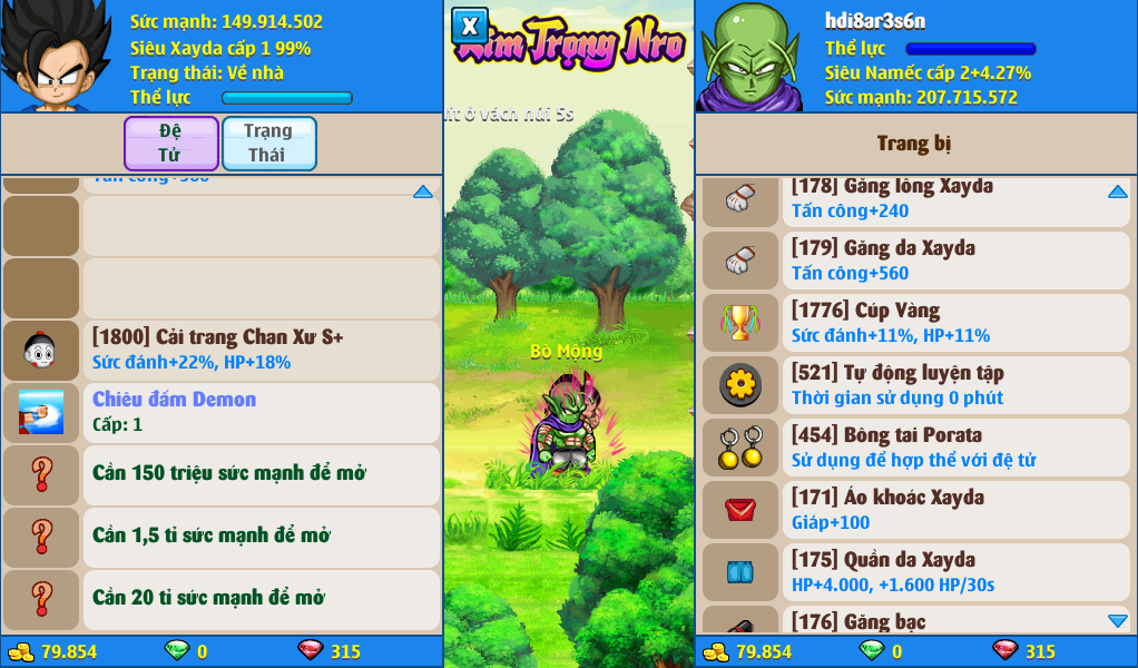 Nick Ngọc Rồng Online VIP giá rẻ, NickDaoQuan.Com, Shop Nick Ngọc Rồng