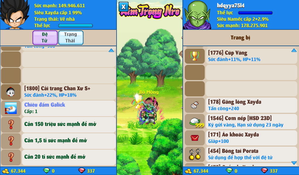 Nick Ngọc Rồng Online VIP giá rẻ, NickDaoQuan.Com, Shop Nick Ngọc Rồng