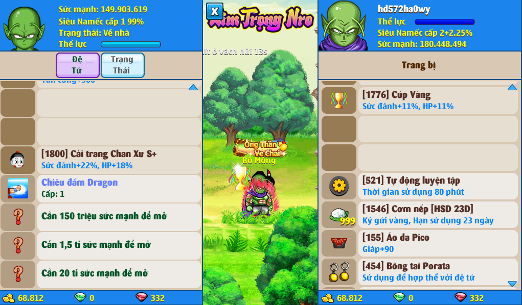 Nick Ngọc Rồng Online VIP giá rẻ, NickDaoQuan.Com, Shop Nick Ngọc Rồng
