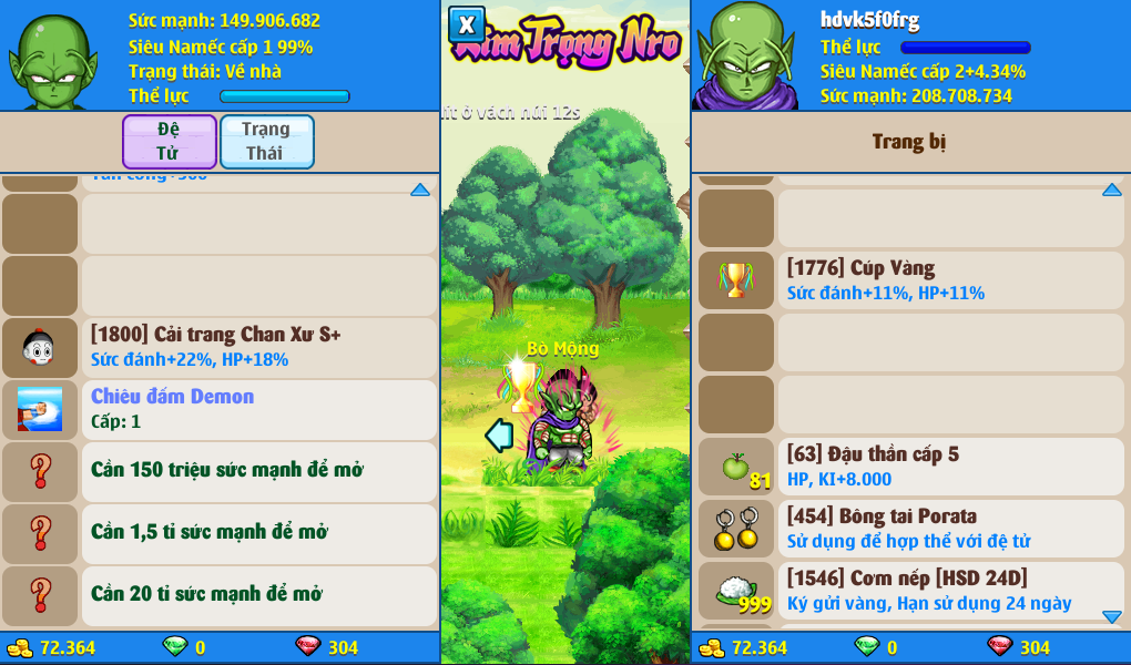 Nick Ngọc Rồng Online VIP giá rẻ, NickDaoQuan.Com, Shop Nick Ngọc Rồng