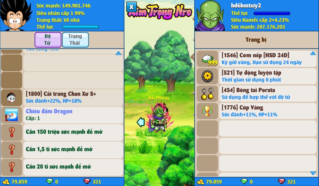 Nick Ngọc Rồng Online VIP giá rẻ, NickDaoQuan.Com, Shop Nick Ngọc Rồng