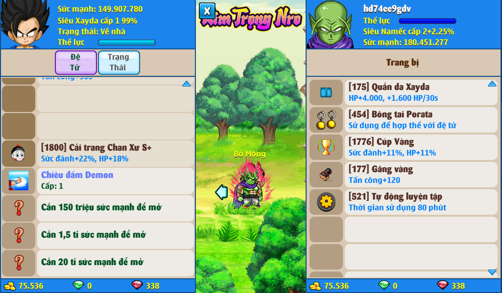 Nick Ngọc Rồng Online VIP giá rẻ, NickDaoQuan.Com, Shop Nick Ngọc Rồng