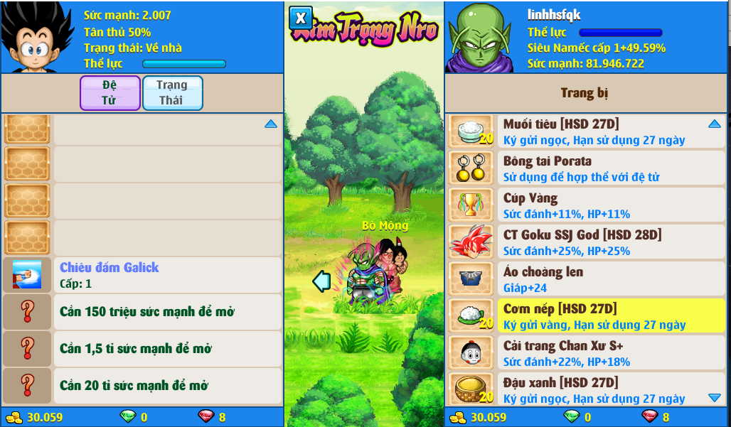 Nick Ngọc Rồng Online VIP giá rẻ, NickDaoQuan.Com, Shop Nick Ngọc Rồng