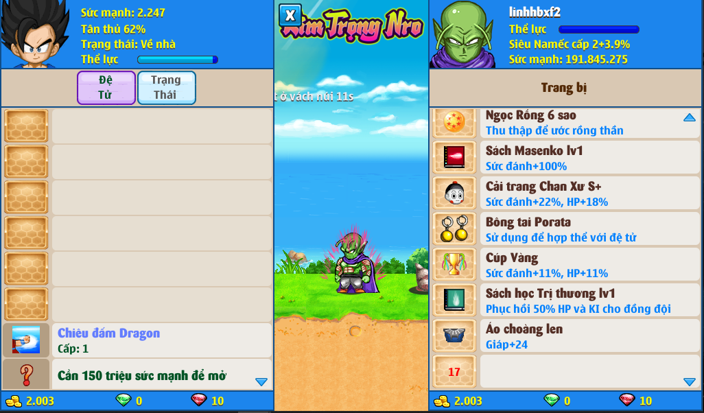 Nick Ngọc Rồng Online VIP giá rẻ, NickDaoQuan.Com, Shop Nick Ngọc Rồng